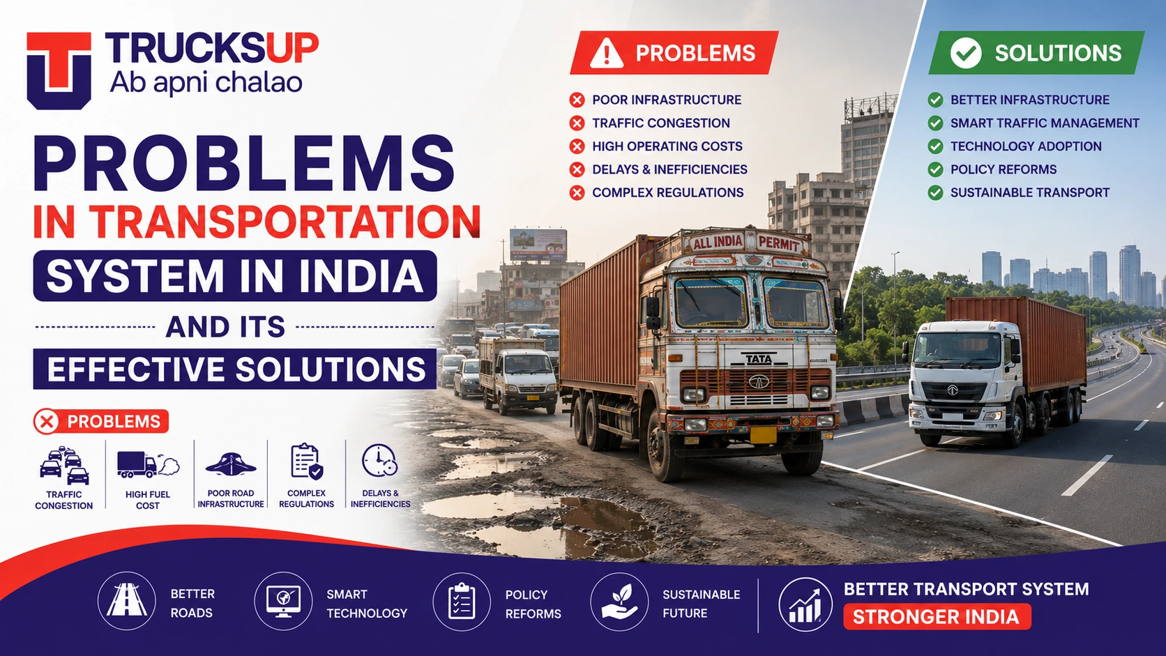 Problems in Transportation System in India and Its Effective Solutions