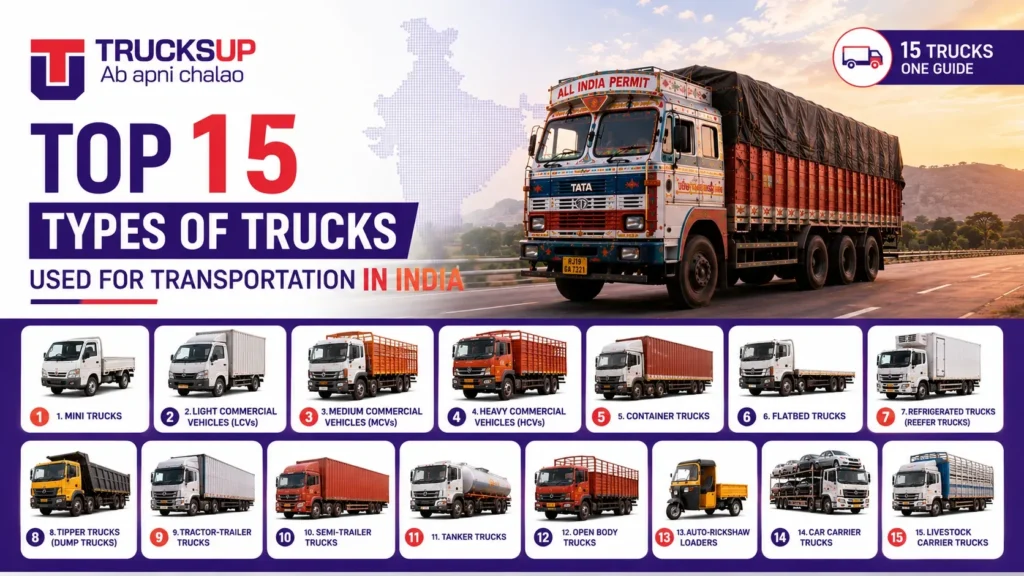 Top 15 Types of Trucks Used for Transportation in India